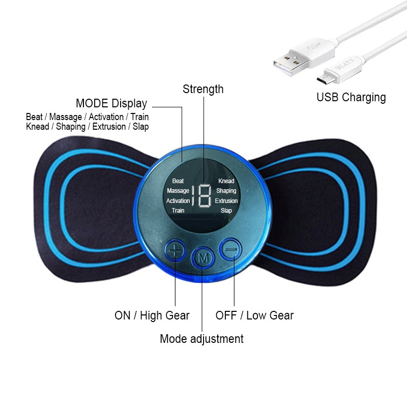 Rechargeable EMS Butterfly Massager